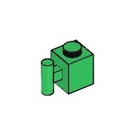 LEGO® los onderdeel Steen Aangepast in kleur Groen 2921