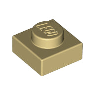 Plaatje in Gallery viewer laden, LEGO® los onderdeel Plaat Algemeen in kleur Geelbruin 3024