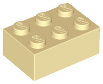 LEGO® los onderdeel Steen in kleur Geelbruin 3002