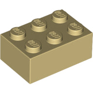 LEGO® los onderdeel Steen in kleur Geelbruin 3002