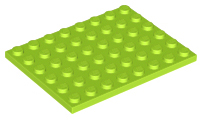 LEGO® los onderdeel Plaat Algemeen in kleur Limoen 3036