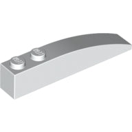 LEGO® los onderdeel Dakpan Gebogen in kleur Wit 42022