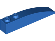 LEGO® los onderdeel Dakpan Gebogen in kleur Blauw 42022