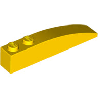 LEGO® los onderdeel Dakpan Gebogen in kleur Geel 42022