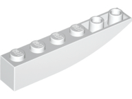 LEGO® los onderdeel Dakpan Gebogen in kleur Wit 42023