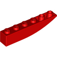 Plaatje in Gallery viewer laden, LEGO® los onderdeel Dakpan Gebogen in kleur Rood 42023