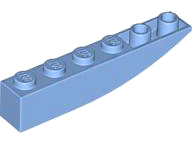 LEGO® onderdeel Dakpan Gebogen Omgekeerd Medium Blauw 42023