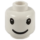 LEGO® los onderdeel Hoofd in kleur Wit 3626pb0038