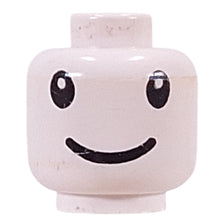 Plaatje in Gallery viewer laden, LEGO® los onderdeel Hoofd in kleur Wit 3626pb0038