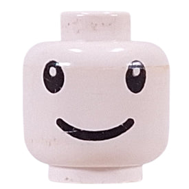 LEGO® los onderdeel Hoofd in kleur Wit 3626pb0038