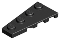 LEGO® los onderdeel Wig Plaat in kleur Zwart 41770