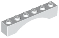 LEGO® los onderdeel Steen Boog in kleur Wit 3455