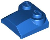 LEGO® los onderdeel Dakpan Gebogen in kleur Blauw 41855