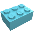 LEGO® los onderdeel Steen in kleur Maersk Blue 3002