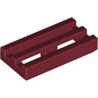 LEGO® los onderdeel Tegel Aangepast Donkerrood 2412b