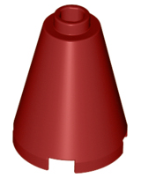 LEGO® los onderdeel Kegel in kleur Donkerrood 3942c