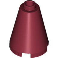 Plaatje in Gallery viewer laden, LEGO® los onderdeel Kegel in kleur Donkerrood 3942c