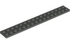LEGO® los onderdeel Plaat Algemeen in kleur Donkergrijs 4282