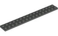 LEGO® los onderdeel Plaat Algemeen in kleur Donkergrijs 4282