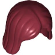 Plaatje in Gallery viewer laden, LEGO® los onderdeel Haar in kleur Donkerrood 4530