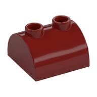 LEGO® los onderdeel Dakpan Gebogen in kleur Donkerrood 30165