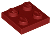 Plaatje in Gallery viewer laden, LEGO® los onderdeel Plaat Algemeen in kleur Donkerrood 3022