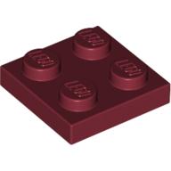 LEGO® los onderdeel Plaat Algemeen in kleur Donkerrood 3022
