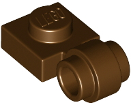 LEGO® los onderdeel Plaat Aangepast in kleur Bruin 4081b