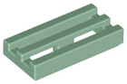 LEGO® los onderdeel Tegel Aangepast in kleur Zandgroen 2412b