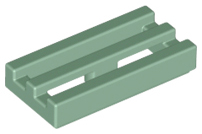 LEGO® los onderdeel Tegel Aangepast in kleur Zandgroen 2412b