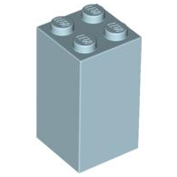 Plaatje in Gallery viewer laden, LEGO® los onderdeel Steen in kleur Lichtblauw 30145