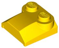 LEGO® los onderdeel Dakpan Gebogen in kleur Geel 41855