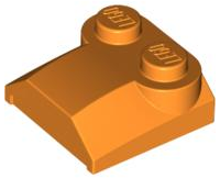 Plaatje in Gallery viewer laden, LEGO® los onderdeel Dakpan Gebogen in kleur Oranje 41855