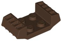 Plaatje in Gallery viewer laden, LEGO® los onderdeel Plaat Aangepast in kleur Bruin 41862