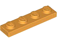 Plaatje in Gallery viewer laden, LEGO® los onderdeel Plaat Algemeen Medium Oranje 3710