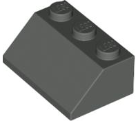 LEGO® los onderdeel Dakpan Algemeen Donkergrijs 3038