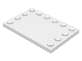 LEGO® los onderdeel Tegel Aangepast in kleur Wit 6180