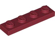 LEGO® los onderdeel Plaat Algemeen in kleur Donkerrood 3710