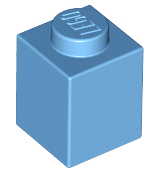 Plaatje in Gallery viewer laden, LEGO® los onderdeel Steen in kleur Medium Blauw 3005