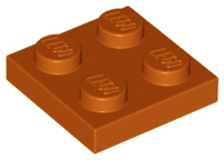 Plaatje in Gallery viewer laden, LEGO® los onderdeel Plaat Algemeen Donker Oranje 3022