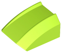 Plaatje in Gallery viewer laden, LEGO® los onderdeel Dakpan Gebogen in kleur Limoen 30602