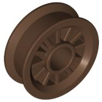 LEGO® los onderdeel Wiel in kleur Bruin 30155