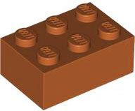 LEGO® los onderdeel Steen in kleur Donker Oranje 3002