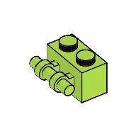 Plaatje in Gallery viewer laden, LEGO® los onderdeel Steen Aangepast in kleur Limoen 30236