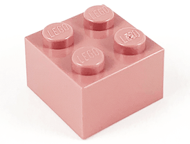 LEGO® los onderdeel Steen in kleur Zand Rood 3003