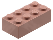 Plaatje in Gallery viewer laden, LEGO® los onderdeel Steen in kleur Zand Rood 3001
