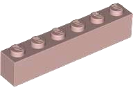 LEGO® los onderdeel Steen in kleur Zand Rood 3009