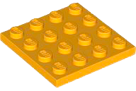 Plaatje in Gallery viewer laden, LEGO® los onderdeel Plaat Algemeen Medium Oranje 3031