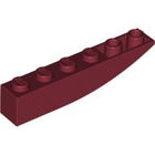 LEGO® los onderdeel Dakpan Gebogen in kleur Donkerrood 42023