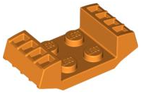 LEGO® los onderdeel Plaat Aangepast in kleur Oranje 41862